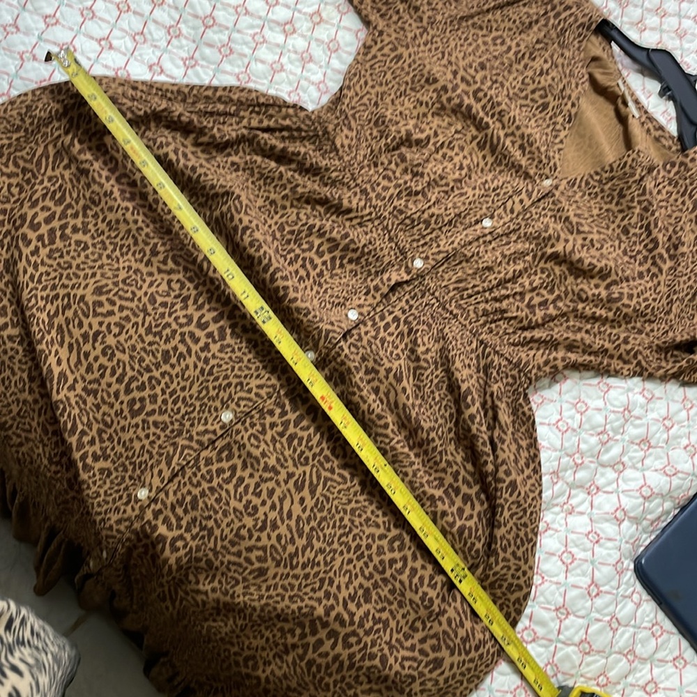 Styling code, leopard print tiered button front d… - image 8